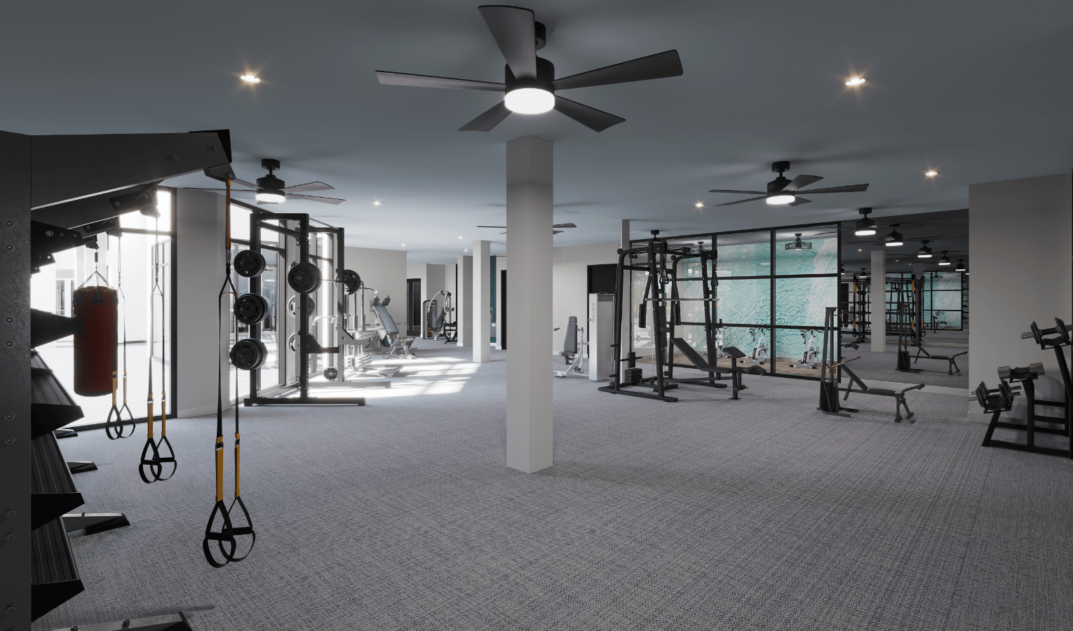 Hadley state of the art fitness facilities as part of amenities